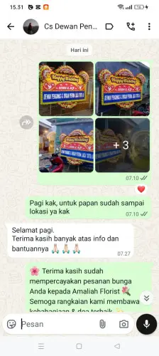 Testimonial Papan Bunga Pernikahan marancang