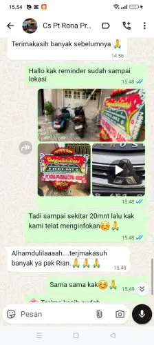 Testimonial Papan Bunga marancang