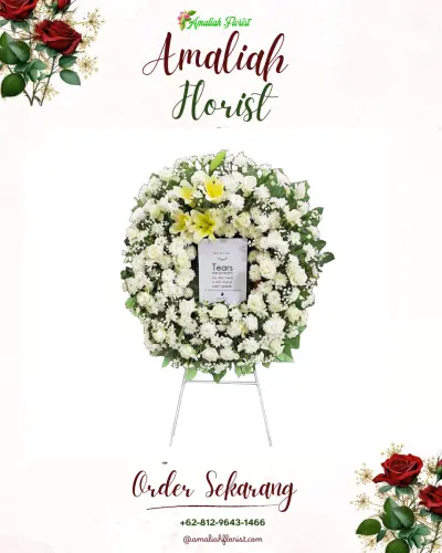 Krans Bunga Duka Cita marancang